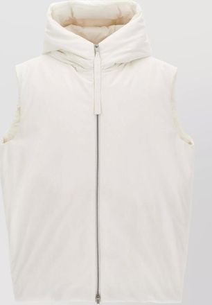 Jil Sander sleeveless hooded padded jacket