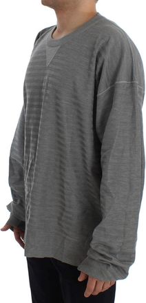 Dolce & Gabbana Mens Gray Crewneck Pullover Silk Sweater Viscose Clothing