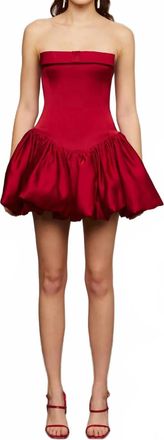 AMUR Mirelle Bow Dress In Ruby Rose