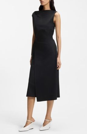 BOSS Emiaky Sleevless Midi Dress in Black at Nordstrom, Size X-Small