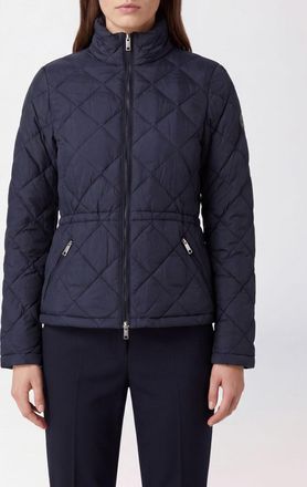 Burberry Quilted Nylon Short Puffer Jacket with High Neck and Contrast Logo