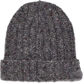 Maison Margiela Grey Knitted Beanie Hat