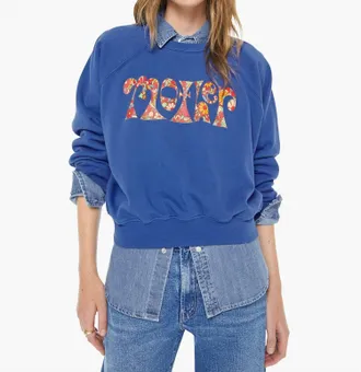 Mother Concert Crewneck Sweatshirt In Petal Power