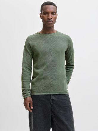 Jack & Jones JJEHILL KNIT CREW NECK NOOS mit Strukturstrick