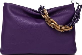Gianni Chiarini Brenda Pochette Large - Dames - Tassen - Paars - Maat: ONE Size Zijde