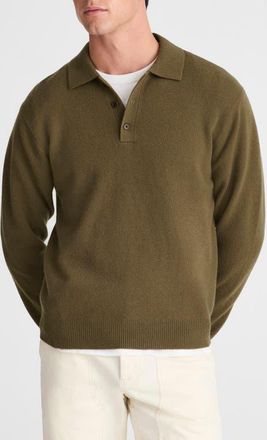 Madewell Merino Wool Polo Sweater in Bay Leaf at Nordstrom, Size Large