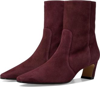 Stuart Weitzman Stassi Zip Bootie 50 Womens Boots Boysenberry : 7.5 M, Leather
