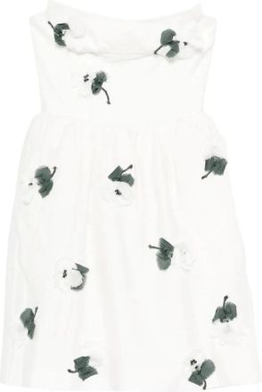 Shushu/Tong Floral Ruffle Strapless Dress - Dames - Feestkleedjes - Veelkleurig - 2XS - Linnen - Kleedjes
