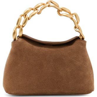 Reiss Peony Suede Top Handle Bag in Tan at Nordstrom