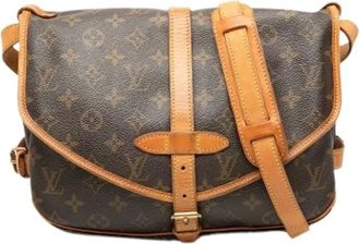 Louis Vuitton Pre-owned Cross Body Bags, female, Brown, Size: ONE SIZE Pre-owned Saumur 30 Crossbody Bag
