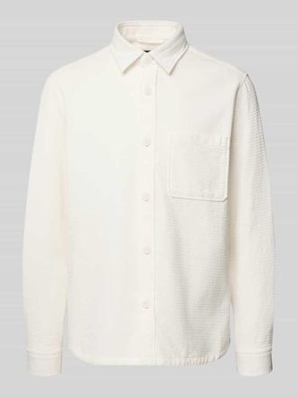 Joop Regular Fit Hemdjacke mit Strukturmuster Modell Knox in Offwhite, Gr&ouml;&szlig;e XXL