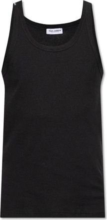 Dolce & Gabbana Marcello Singlet - Heren - Tops zonder mouwen - Zwart - L - Katoen - Tops