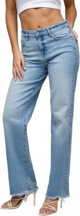 Hidden Jeans Ella Hi Rise Classic Straight Jean In Medium Light Wash