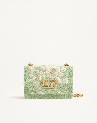 Valentino Garavani Borsa A Spalla Media Valentino Garavani Vain Ricamata Donna VERDE CHIARO UNI