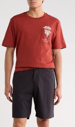 Scotch & Soda Flower Pocket Graphic T-Shirt in Burnt Henna at Nordstrom Rack, Size X-Large