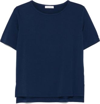 Le Tricot Perugia Navy Blue Korte Mouw T-shirt - Dames - T-shirts - Blauw - L - Tops