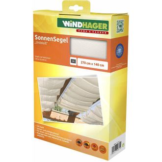 WINDHAGER Tenda Vela Parasole per tendicorda, Protezione Solare, pergola o Giardino dinverno, 420 x 140 cm, Bianco, 10872