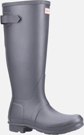 Hunter Womens Hunter Womens Original Tall Back Adjustable Wellington Boots in Black - Size: 4