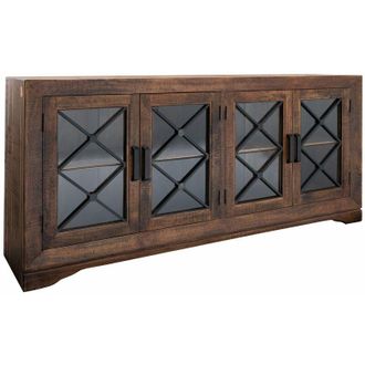 Massivmoebel24 Credenza in legno di Mango 193x46x91 marrone laccato stilm&ouml;bel 117