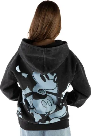 Disney Mickey Mouse Fleece Pullover Hoodie in Mickey Black Blue at Nordstrom, Size Xx-Large
