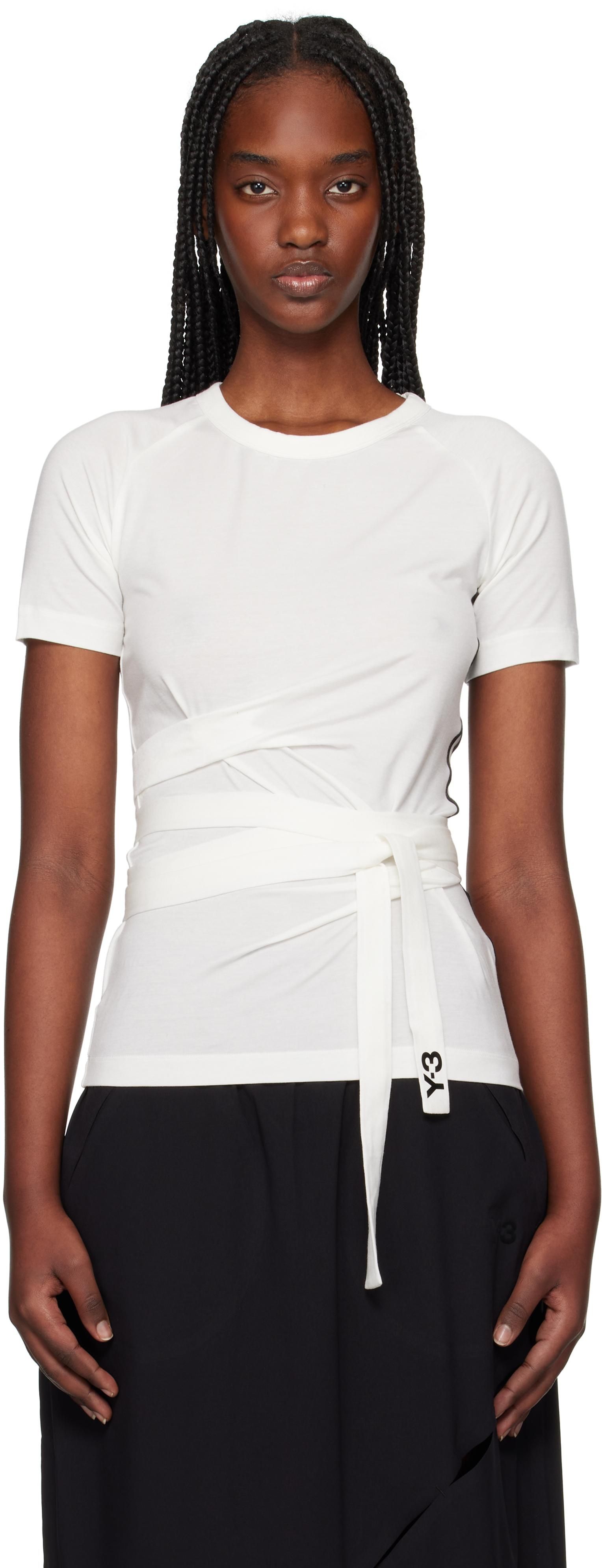 Yohji Yamamoto T-Shirts, male, White, Size: XL 3-Stripes