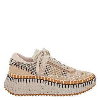 Chlo&eacute; Nama Whipstitch-Trim Low Top Sneaker, Brand Size 39 ( US Size 9 )