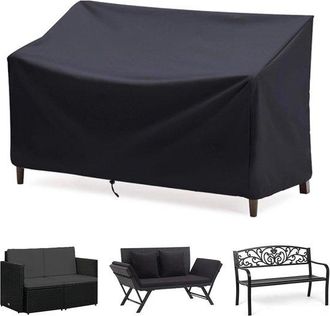 OEM Funda Banco 3 Plazas, Fundas Bancos Tela Oxford, Impermeable, Resistente Viento, Rayos Resistente Desgarros, Protectora Sillas (193x66x63/89cm)