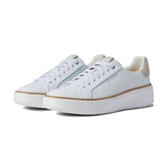 Cole Haan Womens Grandpro Topspin Sneaker In White/dove Leather