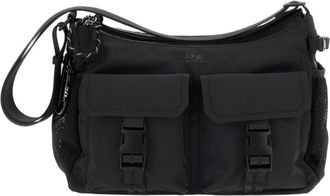 A.P.C. Functional Nylon Crossbody Bag With Buckle Flaps