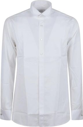 Lardini Soiree Shirt - Heren - Zakelijke Overhemden - Wit - 2XL - Katoen - Overhemden
