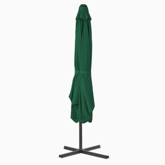 Berkfield Home Outdoor Parasol with Steel Pole 250x250 cm Green