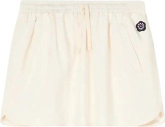 Kenzo Boke Flower 2.0 Short Skirt - Dames - Korte rokken - Wit - M - Katoen - Rokken