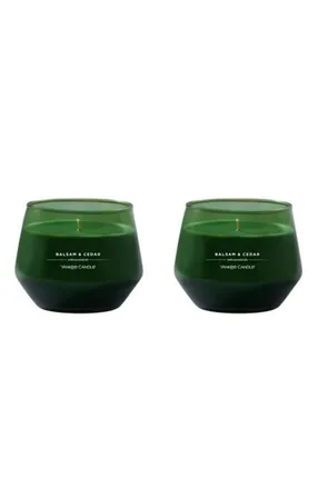 Yankee Candle Company Balsam & Cedar Studio Candle with Essential Oils, Set of 2 in Green at Nordstrom
