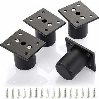 OEM 4 Gambe Regolabili Per Mobili, Gambe Per Letto, Gambe In Lega Di Alluminio Per Rialzare I Mobili, Adatte A Telai Di Letti, Armadi E Tavoli (nere, Alte