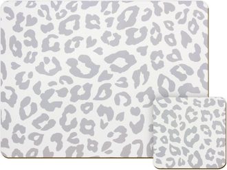 Lewis's Place Mat and Coaster Set - Leopard - Lewiss | TJ Hughes