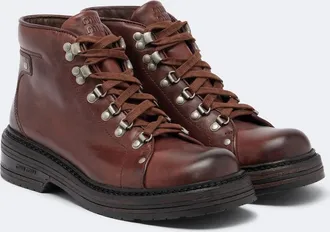 Miu Miu Leather lace-up boots