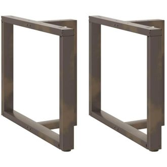 vidaXL Patas Para Mesa De Comedor En Forma De T (2 Unidades), Color Negro, 90 X 35 X (72-73) Cm, Acero Vidaxl