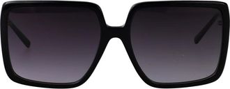 Karl Lagerfeld Rechthoekige zonnebril - Dames - Zonnebrillen - Zwart - 58 MM - Accessoires