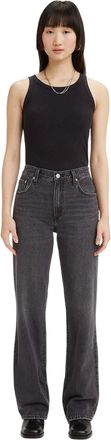 Levi's Denim baggy jeans met wijde pijpen voor dames (Zwart)