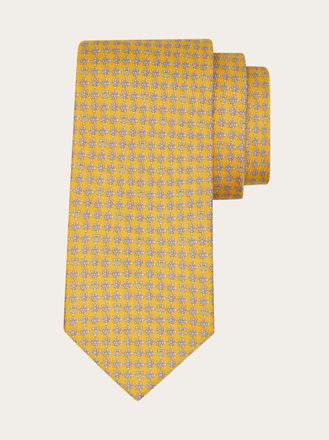 Ferragamo Uomo Cravatta in seta stampa Tartaruga Giallo