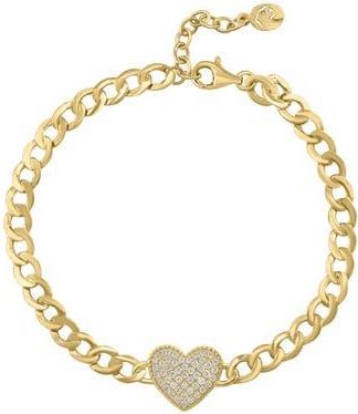 Effy Pav&eacute; Diamond Heart Bracelet in Gold at Nordstrom Rack, Size 7.5