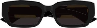 Bottega Veneta 53mm Rectangular Sunglasses in Black at Nordstrom