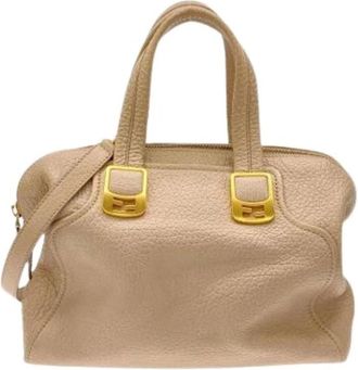 Fendi Pre-owned Handbags, female, Beige, Size: ONE SIZE Pre-owned Vintage Handbag