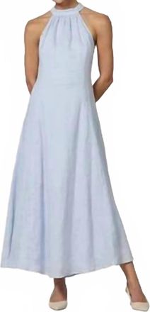 Lusana Piper Midi Dress In Misty Blue