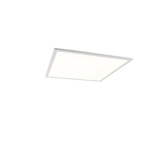 QAZQA Moderno Plaf&oacute;n Blanco Con Led Y Regulador Con Mando A Distancia - Liv Pl&aacute;stico /acero Cuadrada Incluye Led Max. 1 X 36 Watt - Qazqa