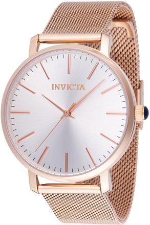 Invicta Angel 48847 Dames Horloge - Quartz Uurwerk - Roestvrij Staal met zilveren Wijzerplaat - 38mm