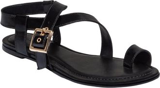 Bernardo Hartshorn Patent Flat Sandal