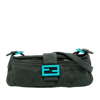 Fendi Wool Mamma Baguette Shoulder Bag