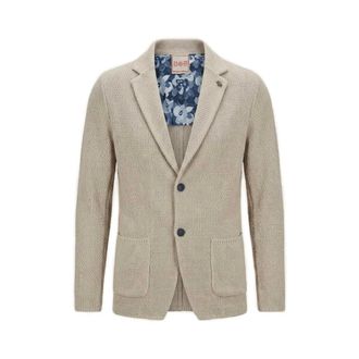 Bob Heren, Jassen, Beige, Maat: M Leer