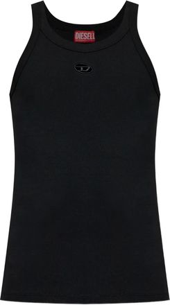 Diesel T-Wife-Dco spencer met logo - Zwart